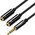  Кабель UGREEN AV141 30620 3.5mm male to 2 Female Audio Cable ABS Case Black 