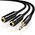  Кабель UGREEN AV141 30620 3.5mm male to 2 Female Audio Cable ABS Case Black 