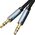  Кабель UGREEN AV112 10686 3.5mm Male to 3.5mm Male Cable Gold Plated Metal Case with Braid 1.5m Blue 