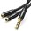 Кабель-разветвитель UGREEN AV134 20816 3.5mm Male to 2 Female Audio Cable 20cm black 