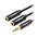  Кабель-разветвитель UGREEN AV134 20816 3.5mm Male to 2 Female Audio Cable 20cm black 