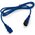  Кабель питания Hyperline PWC-IEC13-IEC14-0.5-BL монитор-компьютер IEC 320 C13 - IEC 320 C14 3x0.75 10A прямая вилка 0.5м синий 