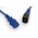  Кабель питания Hyperline PWC-IEC13-IEC14-0.5-BL монитор-компьютер IEC 320 C13 - IEC 320 C14 3x0.75 10A прямая вилка 0.5м синий 