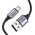  Кабель UGREEN US290 60144 USB 2.0 A to Micro USB Cable Nickel Plating Aluminum Braid 0.25m Black 