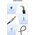  Кабель UGREEN AV118 40672 3.5mm Male to 3.5mm Female Extension Braid 0.5m Black 