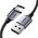  Кабель UGREEN US288 60124 USB-A 2.0 to USB-C Cable Nickel Plating Aluminum Braid 0.25m Black 