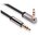  Кабель UGREEN AV119 10599 3.5mm Male to 3.5mm Male Straight to angle flat Cable 2m Black 