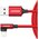  Кабель UGREEN US299 60555 USB-A to Angled Lightning M/M Cable With Braided 1m Red 