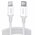  Кабель UGREEN US171 60746 USB-C to Lightning Cable M/M Nickel Plating ABS Shell 0.25m White 