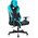  Кресло игровое Knight Thunder 5X BL черный/голубой эко.кожа 