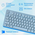 Комплект клавиатура и мышь Oklick S265W USB голубой 