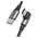  Кабель UGREEN US334 70645 USB-C 2.0 Male To Angled 90° USB-C 2.0 Male 5A Data Cable 2m Black 