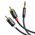  Кабель UGREEN AV116 10590 3.5mm Male To 2 RCA Male Cable 3M Black 