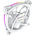  Вентилятор Montech AX120 ARGB (AX120 PWM White 3 in 1) 120х120x25 белый 4-pin (упак. 3шт) Ret 