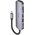  Адаптер HOCO HB28 Type-C multi-function converter (HDTV+USB3.0+USB2.0+SD+TF+PD) серый 