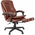  Кресло руководителя Бюрократ T-9950MSG-F коричневый (T-9950MSG-F/Brown-PU) эко.кожа крестов. пластик подст.для ног 