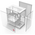 Корпус BLOODY BD-CC103, mATX, Mini-Tower, без БП, белый 