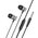  Наушники HOCO M106 Fountain metal universal earphones with microphone металически-серый 