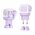  СЗУ UGREEN CD361 (35291) USB-A+2*USB-C 65W Nexode Robot GaN Tech Fast Charger Purple 