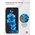  Чехол книжка Book для Samsung Galaxy A36 (5G), A56 (5G) с объемным рисунком, покрытие лак, противоударный, с магнитом, черный с принтом СИНИЕ ЦВЕТЫ (Самсунг Галакси А36 А56 А366 А566) 