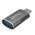  Адаптер PERO AD16 OTG, USB-C TO USB-A 3.0 + USB-C, серый 