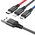  Дата-кабель Hoco X76 3-in-1 Super charging cable (iP+Type-C+Micro) чёрный/красный/синий 