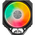  Кулер upHere UP1KC4C Black ARGB / 4HPx6mm, 230W TDP, single tower, 1x120mm ARGB fan, 600-1650RPM, 68 CFM, 25dBA 