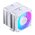 Кулер JONSBO CR-3000E(Color) White LGA1700/1200/115X/AM5/AM4 (TDP 260W, PWM, 2 x 120mm Dynamic Multi-Color LED Fan, 7 тепловых трубок, белый) 