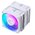  Кулер JONSBO CR-3000E(Color) White LGA1700/1200/115X/AM5/AM4 (TDP 260W, PWM, 2 x 120mm Dynamic Multi-Color LED Fan, 7 тепловых трубок, белый) 
