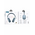  Наушники полноразмерные bluetooth HOCO W65 Plus Happy ANC голубой 