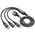  УЦ Дата-кабель HOCO X76 3-in-1 Super charging cable, iP, Type-C, Micro 1м чёрный (плохая упаковка) 