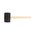  Киянка резиновая Kranz KR-12-8146 1130 г, черная, деревянная рукоятка 