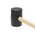  Киянка резиновая Kranz KR-12-8146 1130 г, черная, деревянная рукоятка 