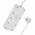  Сетевой фильтр HOCO AC21 Sunlight 4-bit (1C3A) L-3M белый 