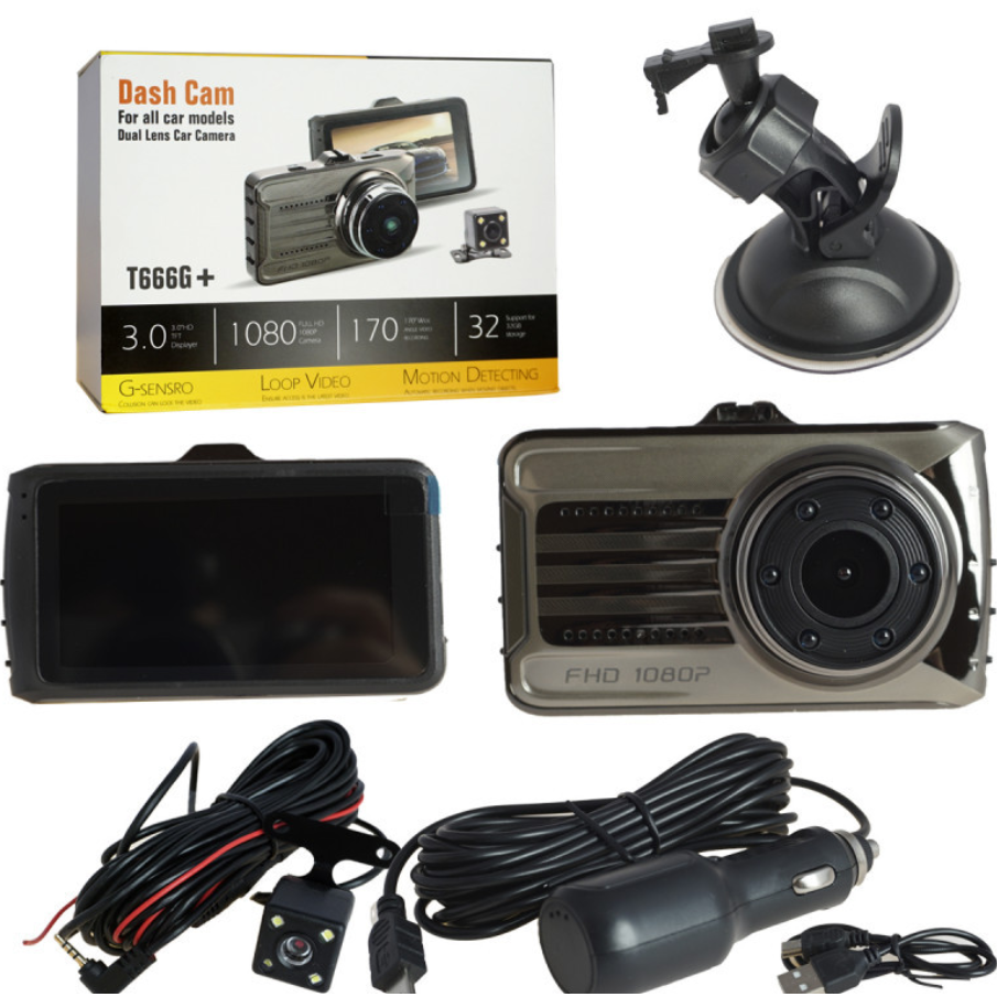 Купить Видеорегистратор DASH Cam T-666G+ в Крыму, цены, отзывы, характеристики М