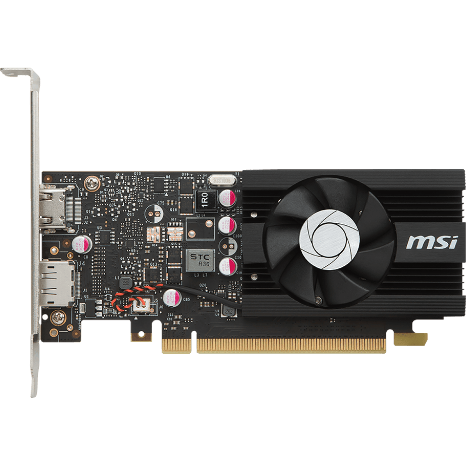 MSI PCI E GeForce GT 1030 2G LP OC nVidia GeForce GT 1030 2048Mb 64bit GDDR5 1265 6008 HDMIx1 DPx1 HDCP Ret low profile