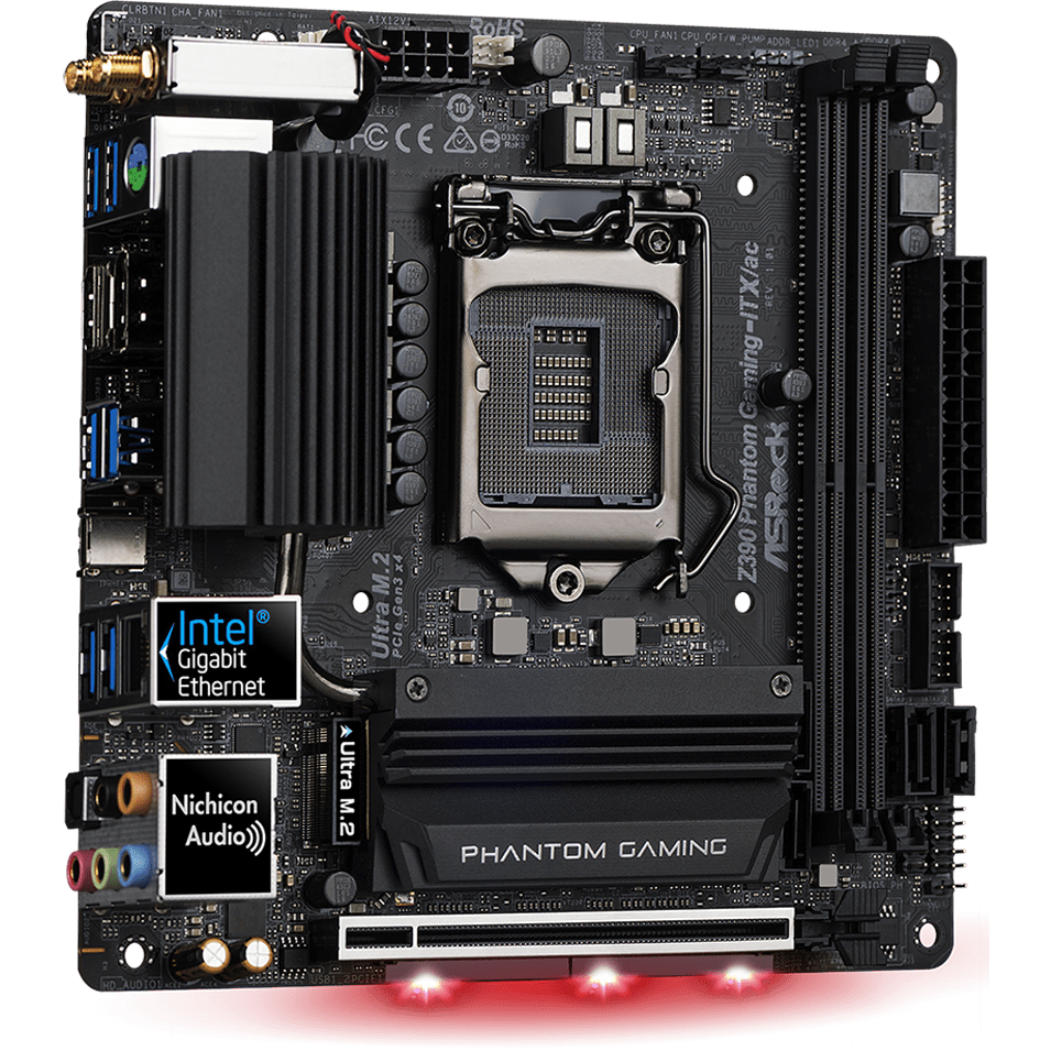 Материнки itx. ASROCK z390 Phantom. ASROCK z390 Phantom Gaming-ITX/AC. 1151v2 Mini ITX. LGA 1151 v2 Mini ITX.